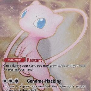 Pokémon Mew Illustration Collectible Card Print - Pink & Blue